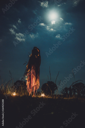 girl in moonlight, 