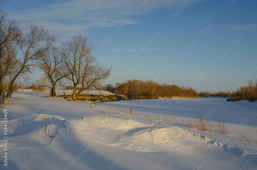 panorama of the winter landscape in central siberia panorama of the winter landscape in central siberia
