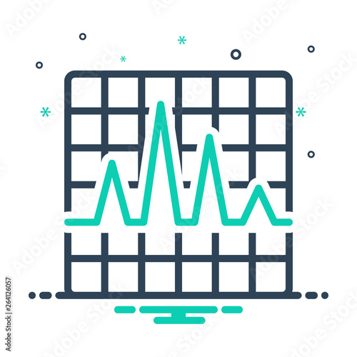 Mix line icon for chromatography 