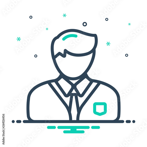Mix line icon for professional 