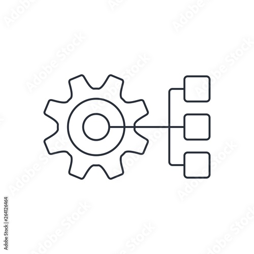 Automated operating system. Vector linear icon.