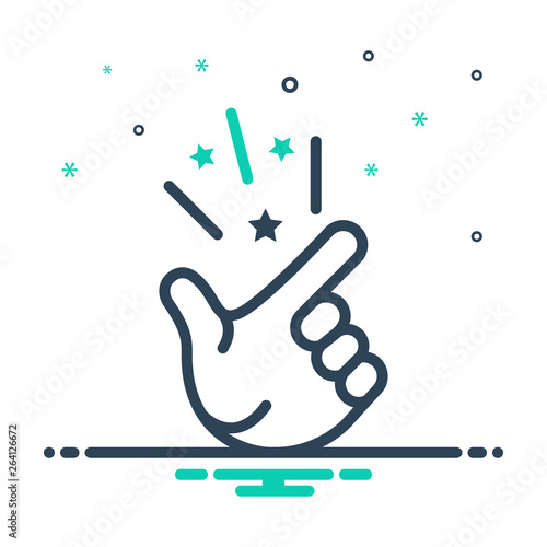Mix line icon for easy simple 