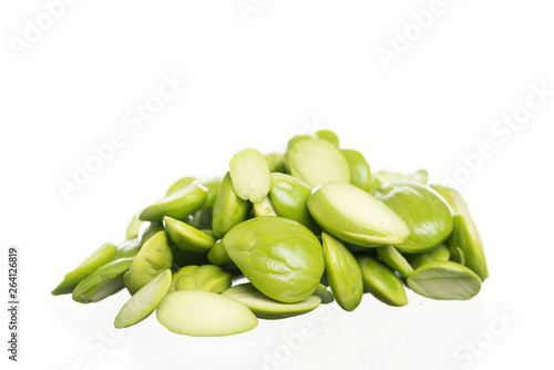 Wallpaper Mural Parkia speciosa seeds or bitter bean isolated on white Torontodigital.ca