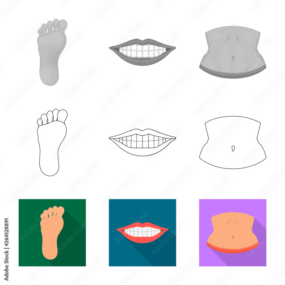 Isolated object of body and part logo. Set of body and anatomy vector icon for stock. Isolated object of body and part logo. Set of body and anatomy vector icon for stock.
