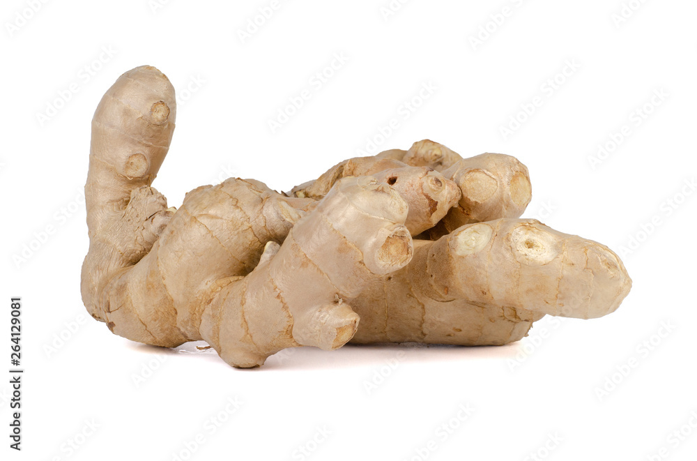 Fresh Ginger roots isolated on white background. Fresh Ginger roots isolated on white background.