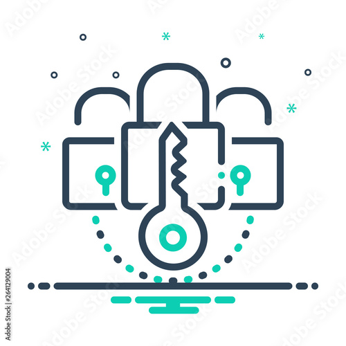 Mix line icon for immutable 