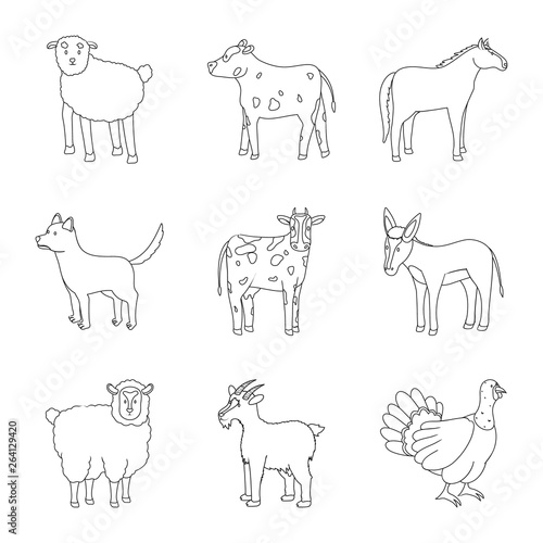 Fototapeta Naklejka Na Ścianę i Meble -  Vector design of homemade and countryside icon. Collection of homemade and agriculture stock vector illustration.