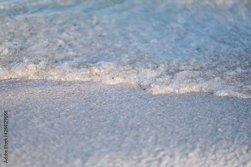 Closeup image of tropical white beach