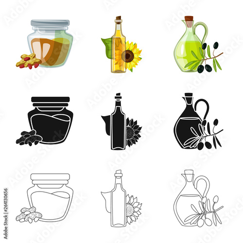 Vector design of healthy  and vegetable  logo. Set of healthy  and agriculture stock vector illustration.