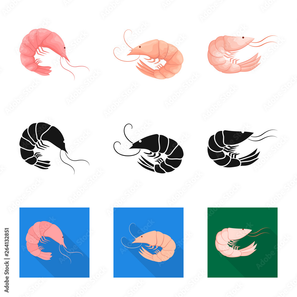 Isolated object of appetizer and ocean symbol. Collection of appetizer and delicacy stock vector illustration. Isolated object of appetizer and ocean symbol. Collection of appetizer and delicacy stock vector illustration.