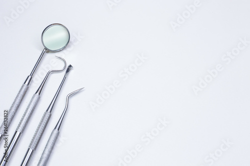 dental equipment  on white background closeup image.