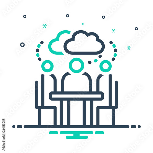 Mix line icon for stereotype 