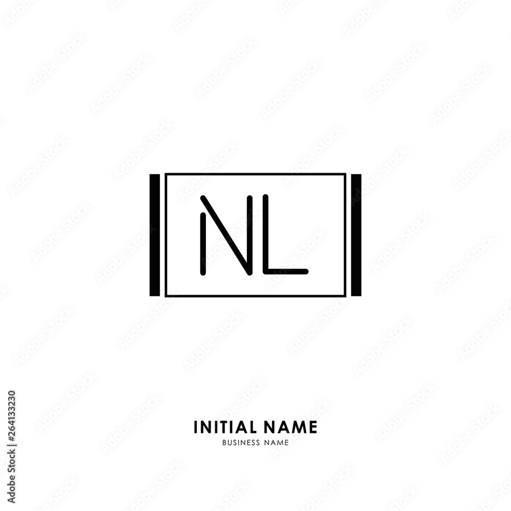 N L NL Initial logo letter with minimalist concept. Vector with scandinavian style logo. N L NL Initial logo letter with minimalist concept. Vector with scandinavian style logo.
