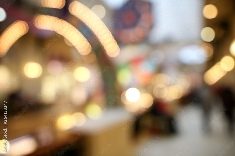 Bokeh in the mall as an abstract background Bokeh in the mall as an abstract background