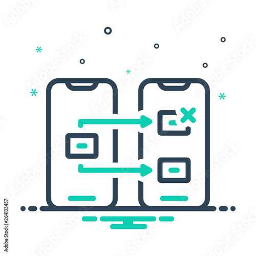 Mix line icon for reassign 