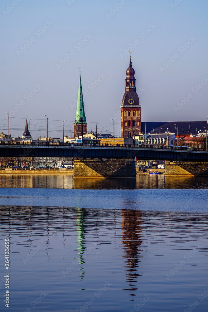 Fototapeta premium view of old riga