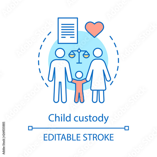 Child custody concept icon