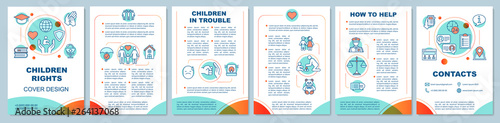 Children rights brochure template layout
