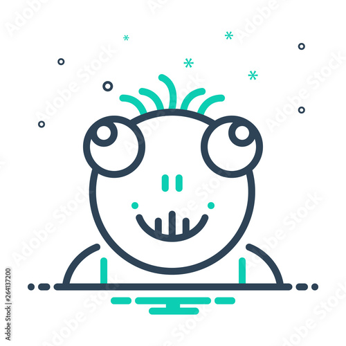 Mix line icon for abhorrent