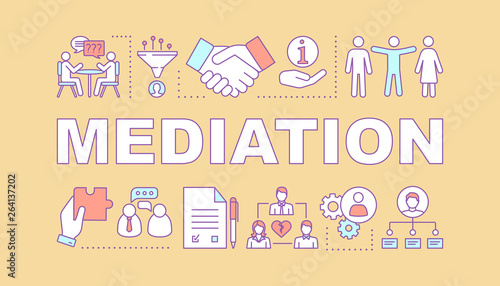 Mediation word concepts banner