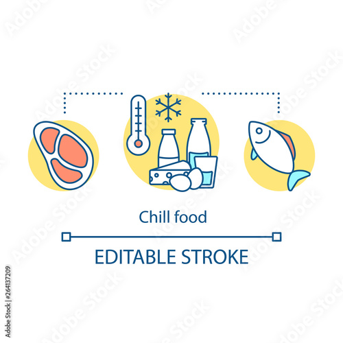 Chill food concept icon