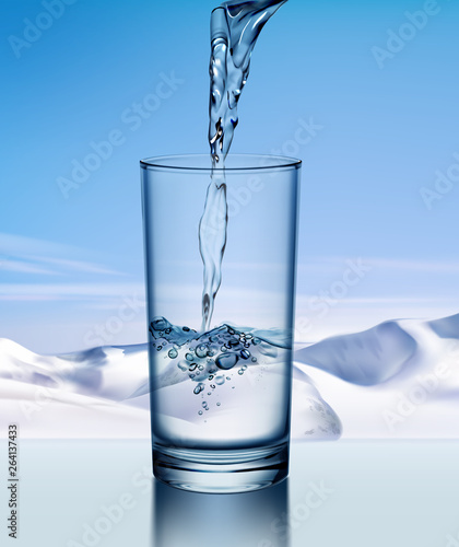 Glass of fresh water