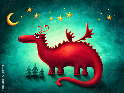 Wall Mural Red dragon