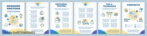 Managing feelings brochure template layout