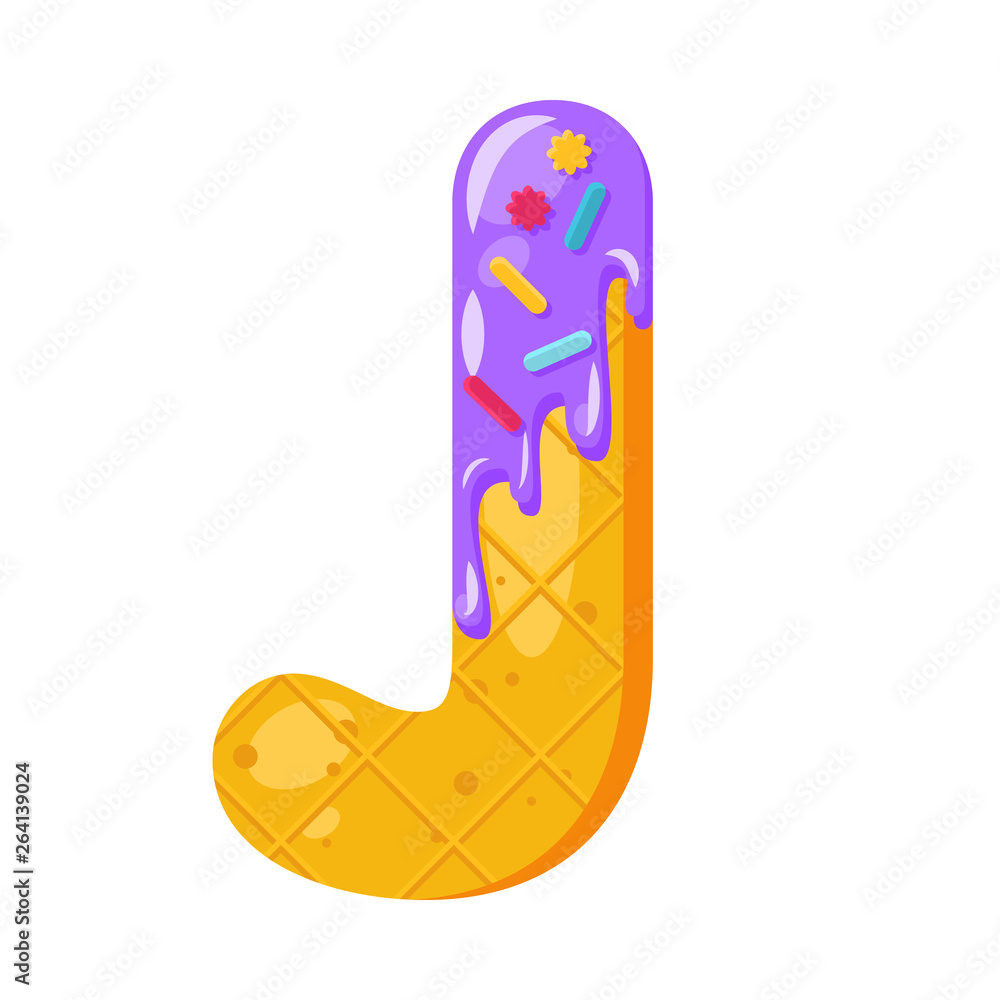 Donut cartoon J letter vector illustration Donut cartoon J letter vector illustration