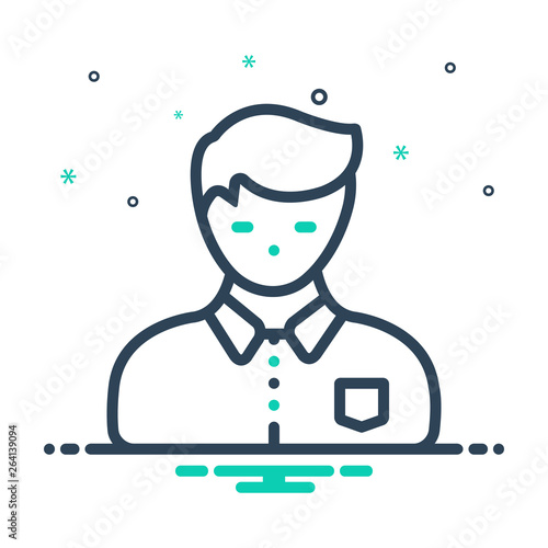 Mix solid icon for adolescence  