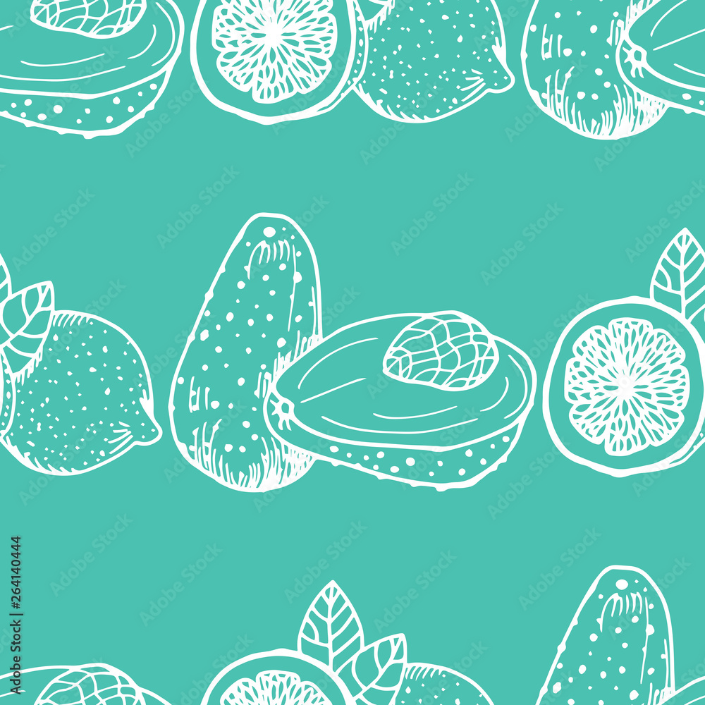 seamless abstract pattern with avocado and lemon seamless abstract pattern with avocado and lemon