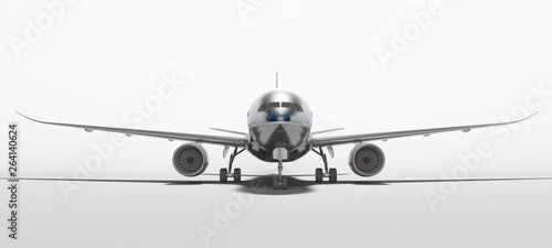 White aviation isolated 3d render plane on white background with shadow photo