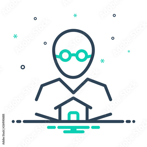 Mix line icon for owner 