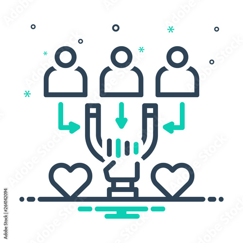 Mix line icon for attractive