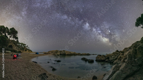 Cala Estreta (panorámica Vía Láctea) photo