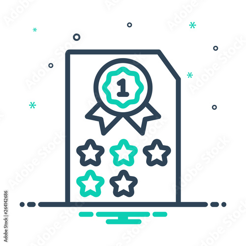Mix line icon for rank class 