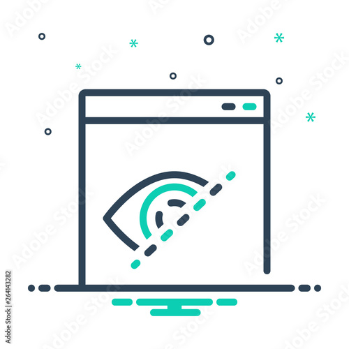 Mix line icon for hide 