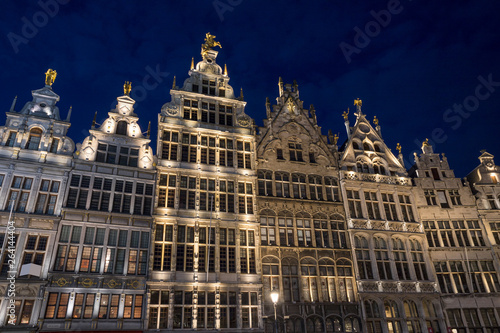 old town antwerp belgium in the evening