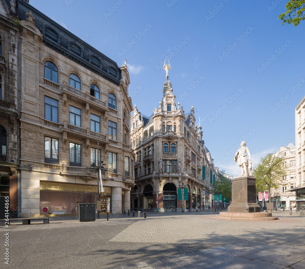 street scene in Antwerpen, Belgium.