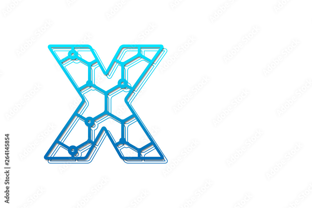 Letter X logo design template with hexagon shape. Line art logo type design concept of Abstract technology logo Letter X logo design template with hexagon shape. Line art logo type design concept of Abstract technology logo