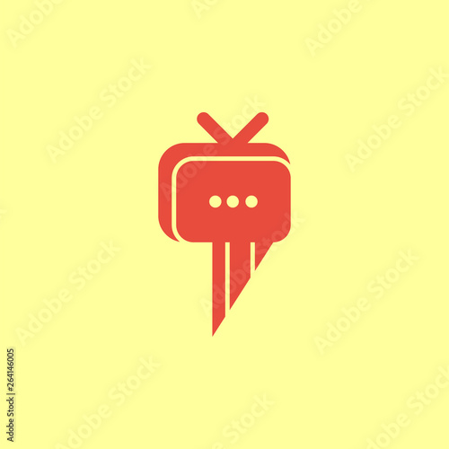 logo TV talk concept design