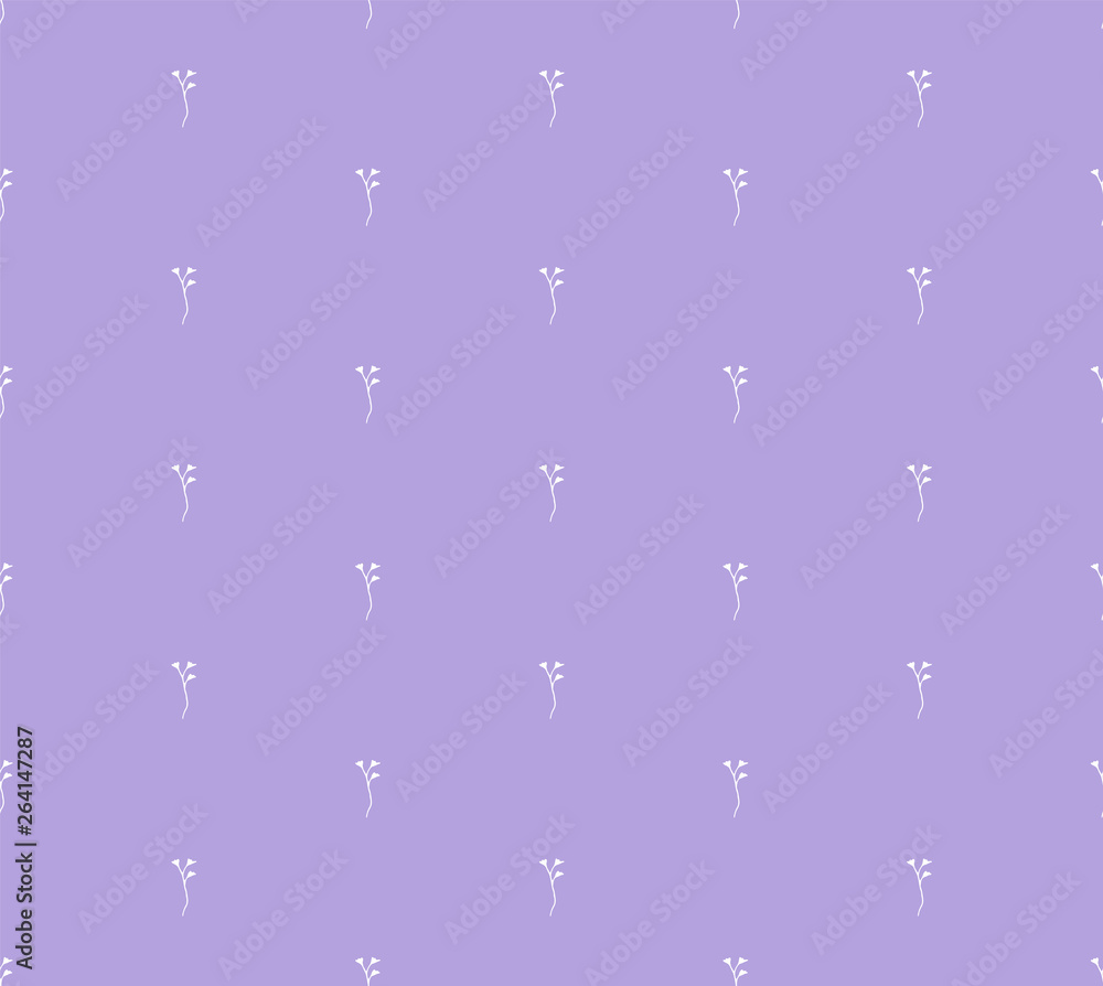 Fototapeta premium Elegant seamless hand-drawn bellflower pattern 