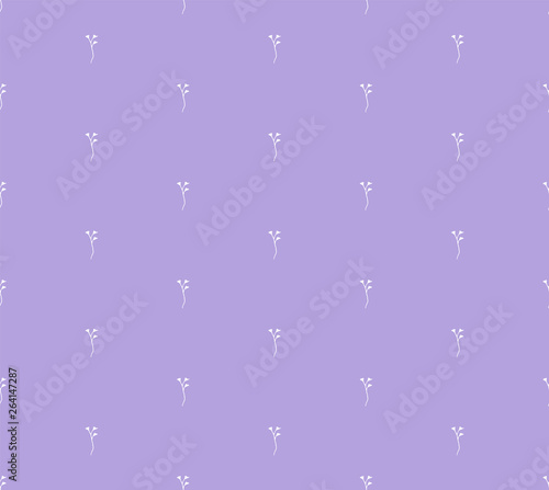 Elegant seamless hand-drawn bellflower pattern 