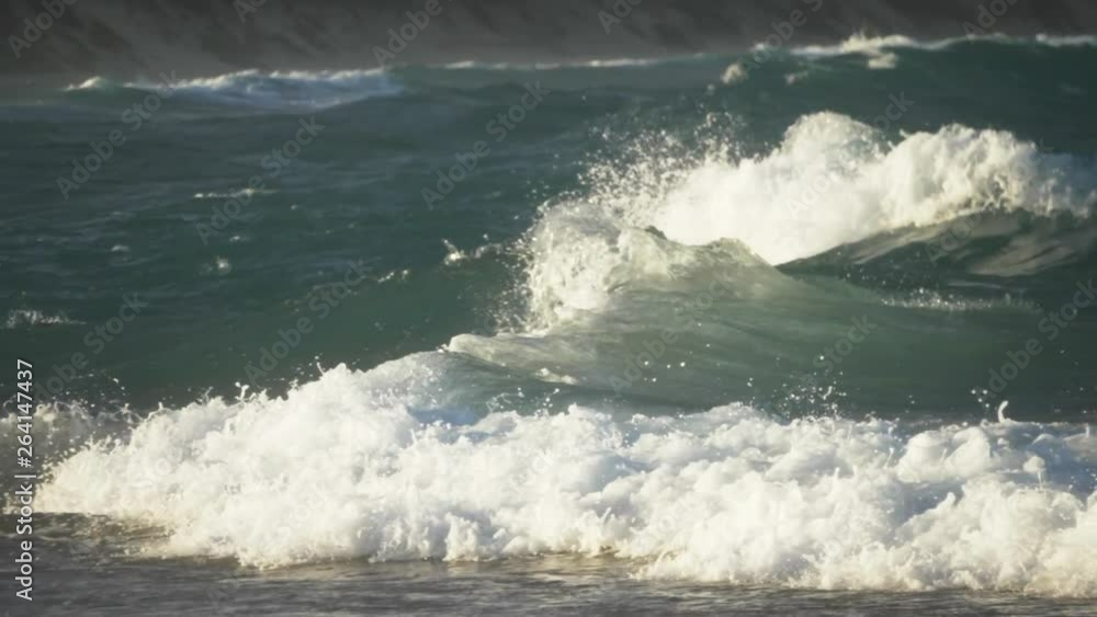 A beautiful slow motion close up shot of waves breaking. A beautiful slow motion close up shot of waves breaking.