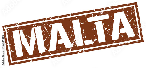 Malta brown square stamp