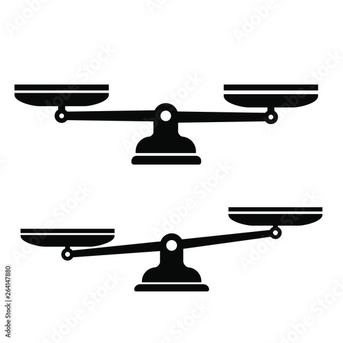 Scales icon. Libra vector illustration