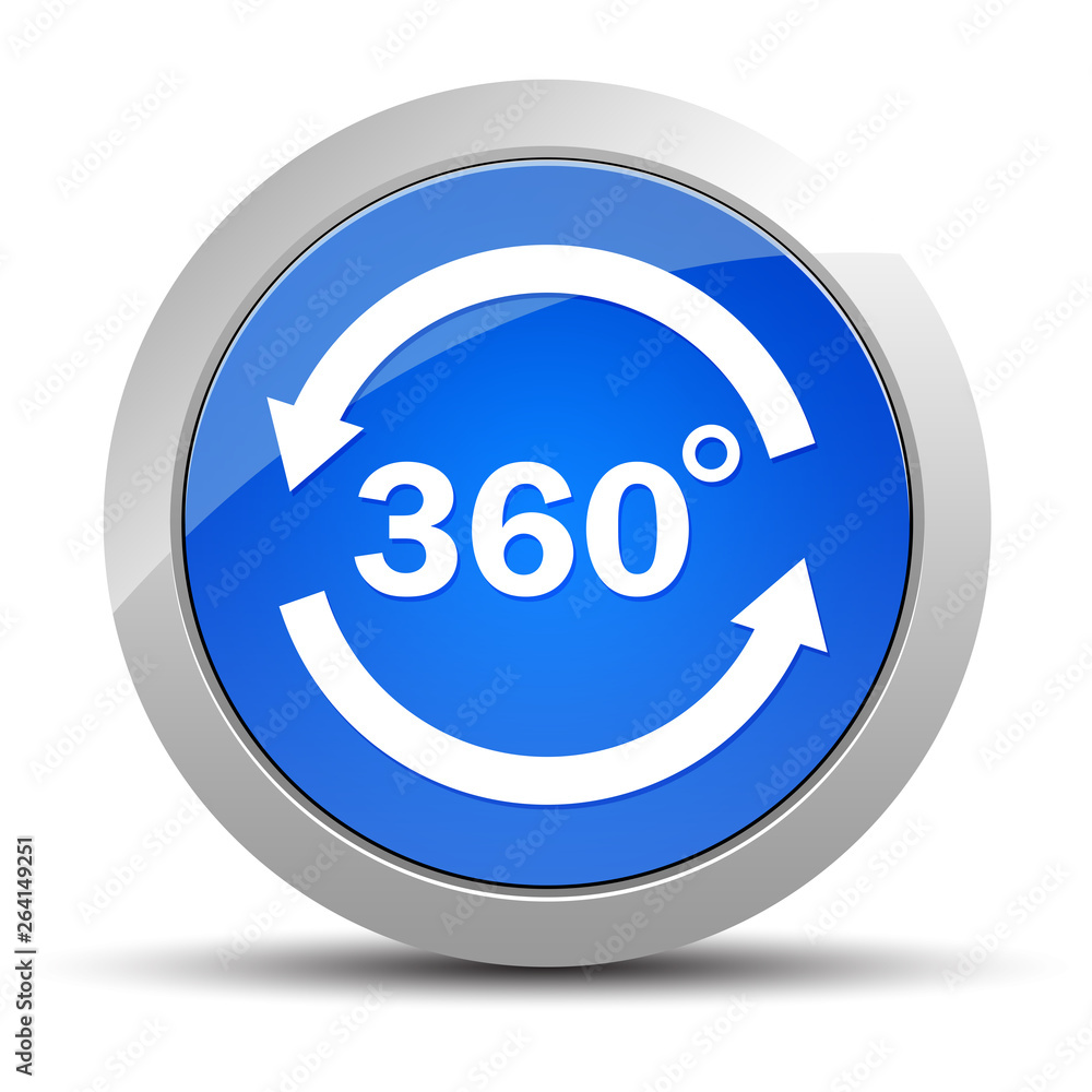 360 degrees rotate arrow icon blue round button illustration 360 degrees rotate arrow icon blue round button illustration