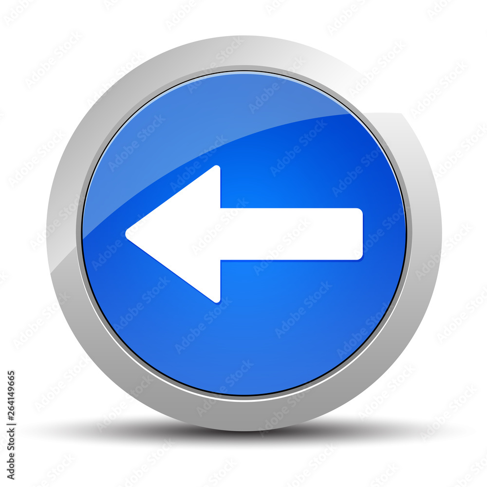 Back arrow icon blue round button illustration Back arrow icon blue round button illustration