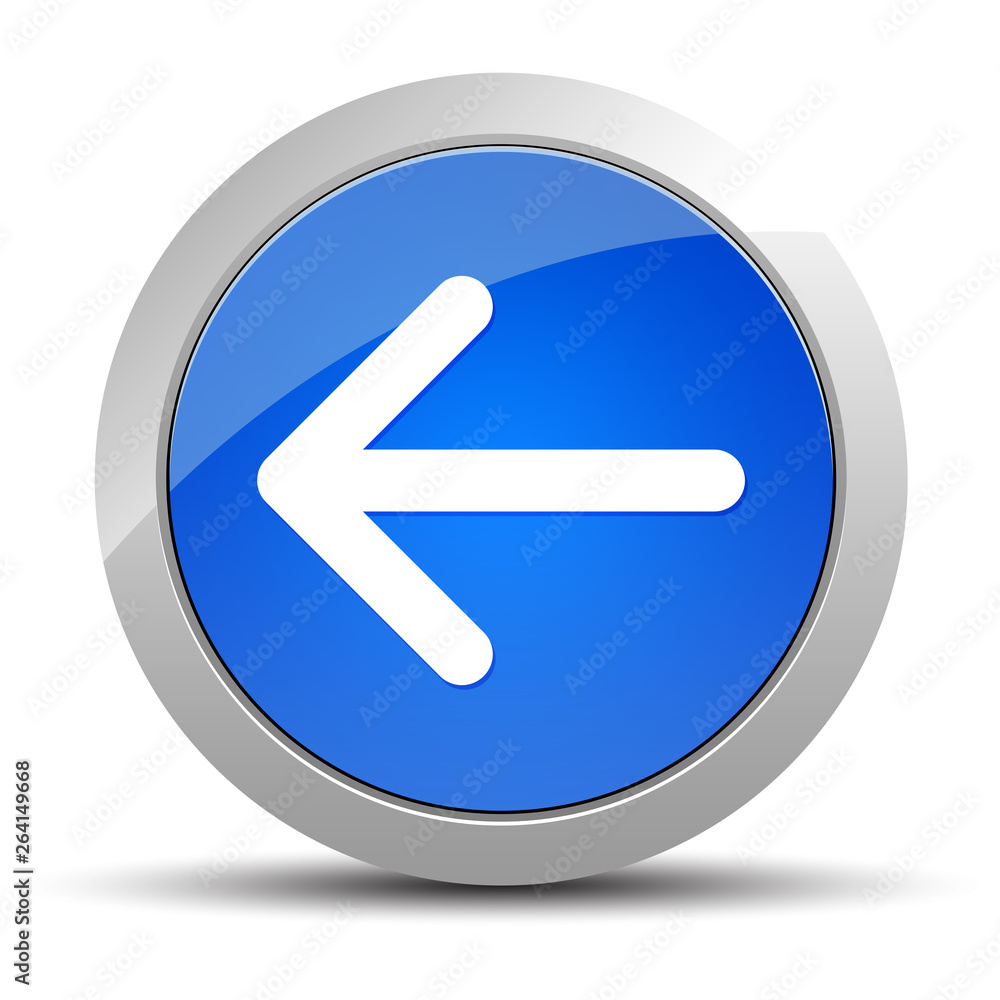 Back arrow icon blue round button illustration Back arrow icon blue round button illustration