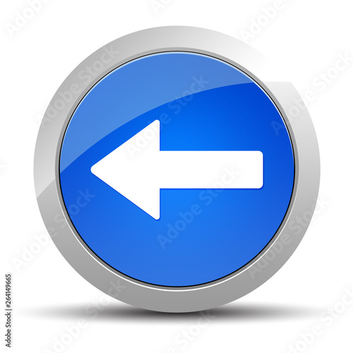 Free Download Back arrow icon blue round button illustration - GFXLoad